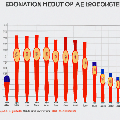 A chart illustrating the prevalence of erectile dysfunction in different age groups.