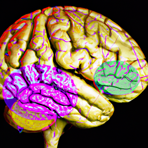 תמונה של מוח עם קטעים שונים המודגשים, המייצגים את החשיבות של הבנת מדע הפסיכומטרי.