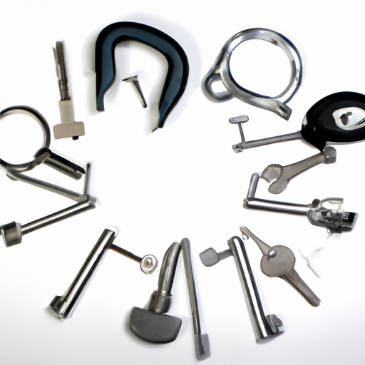 תמונה של כלי מנעולן שונים המסמלים אישורים מקצועיים