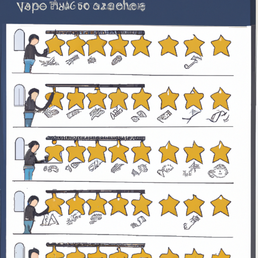 המחשה של דירוג כוכבים וחוות דעת מלקוחות לשירות מנעולן